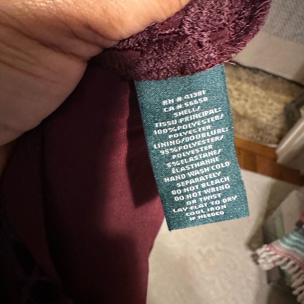 LAUREN RALPH LAUREN BEAUTIFUL BURGUNDY LACE CASUAL COCKTAIL ,PARTY DRESS… - Picture 9 of 15
